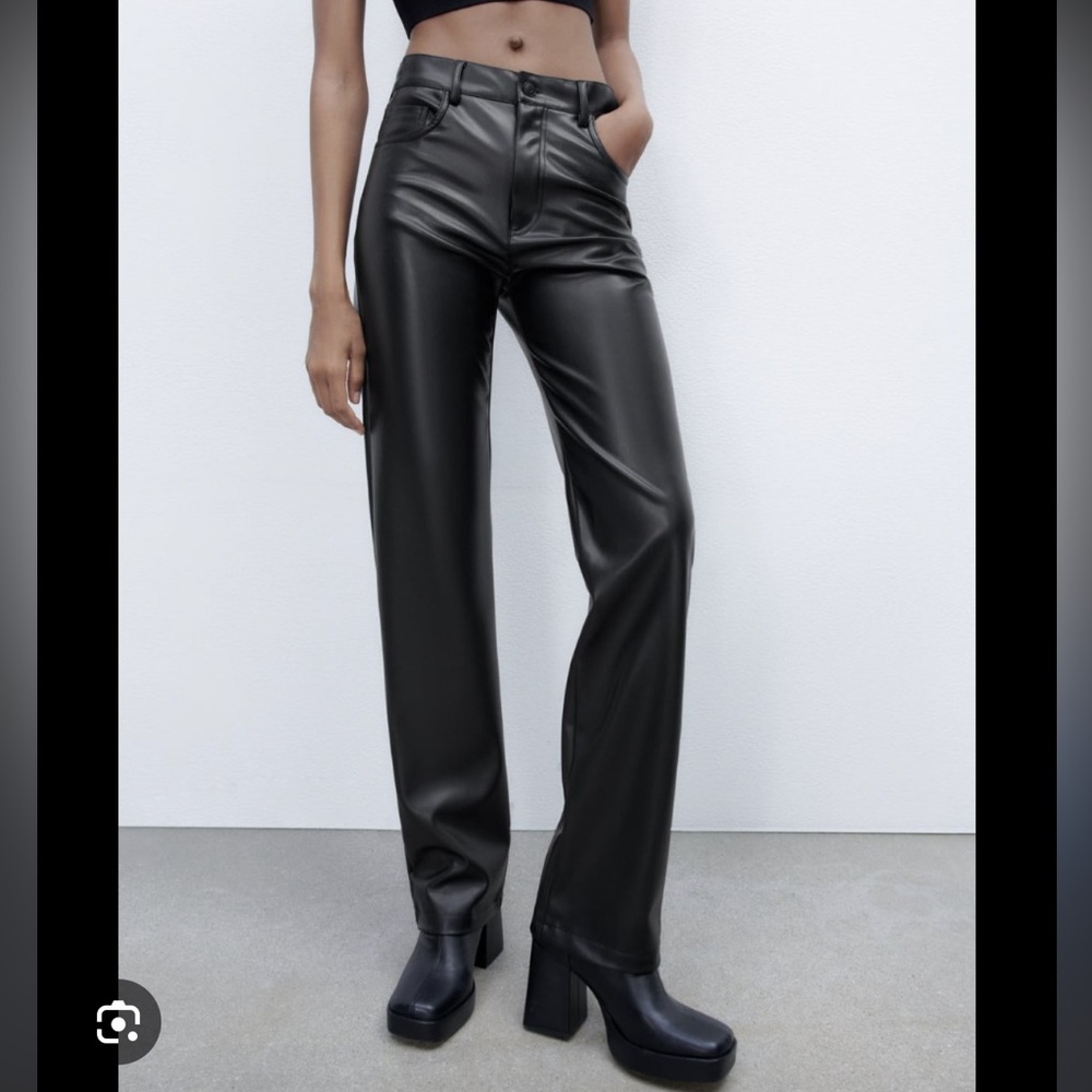 Zara leather pants